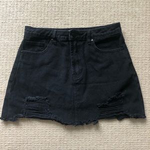 Forever 21 black denim skirt